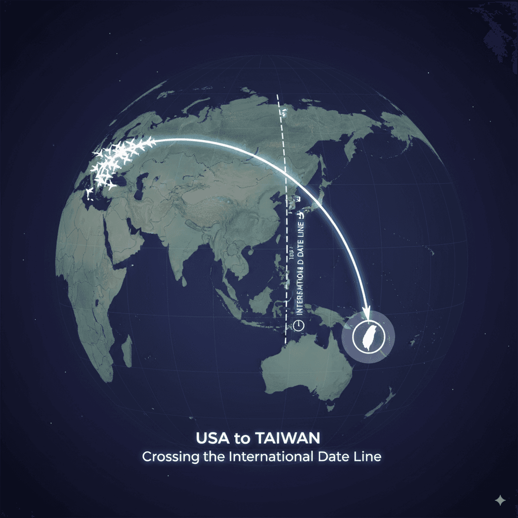 Day 2: Trans-Pacific Flight: Seattle Nonstop to Taipei